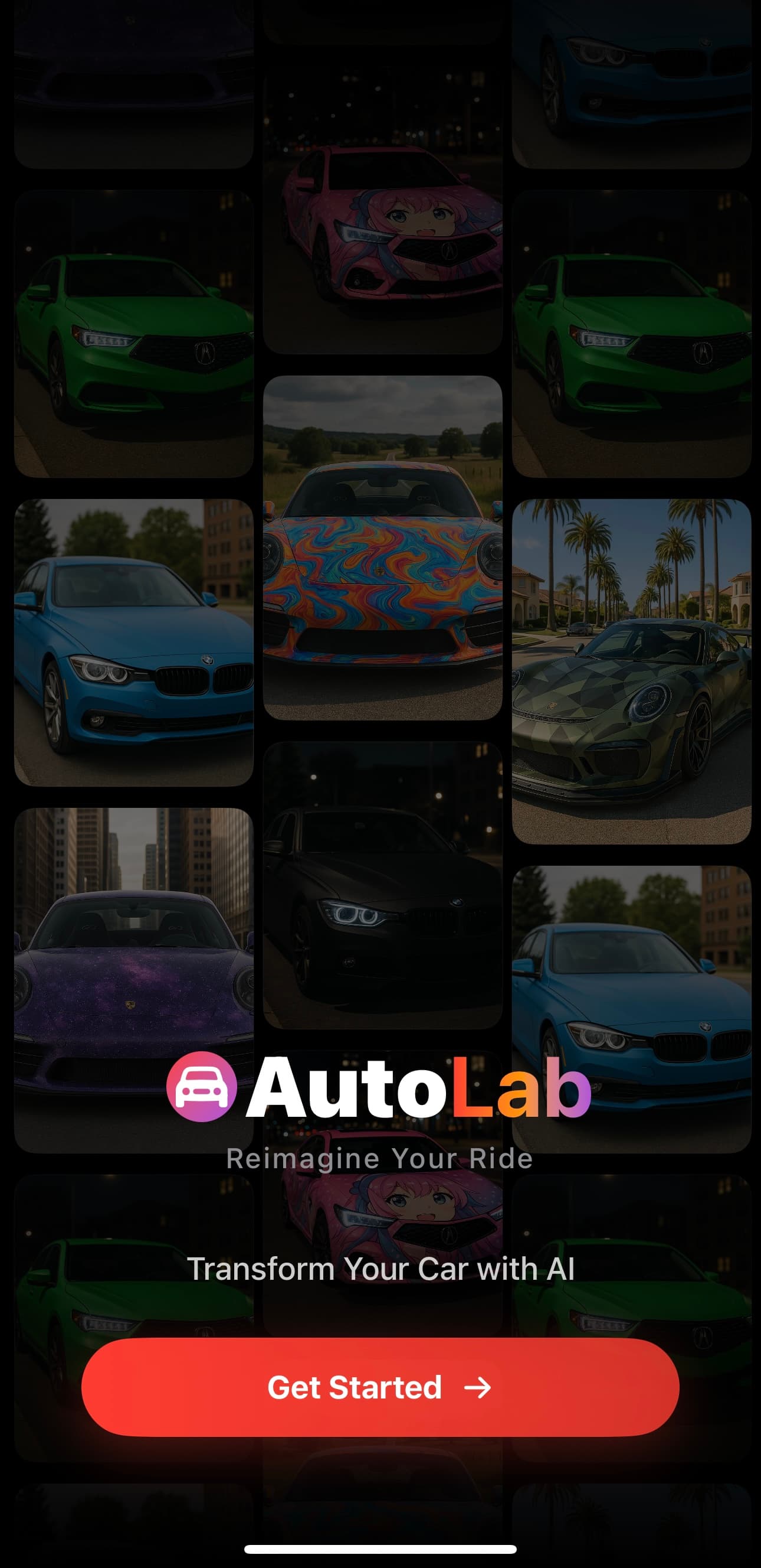 Mobile app screenshot 2 - AutoLab car customization app
