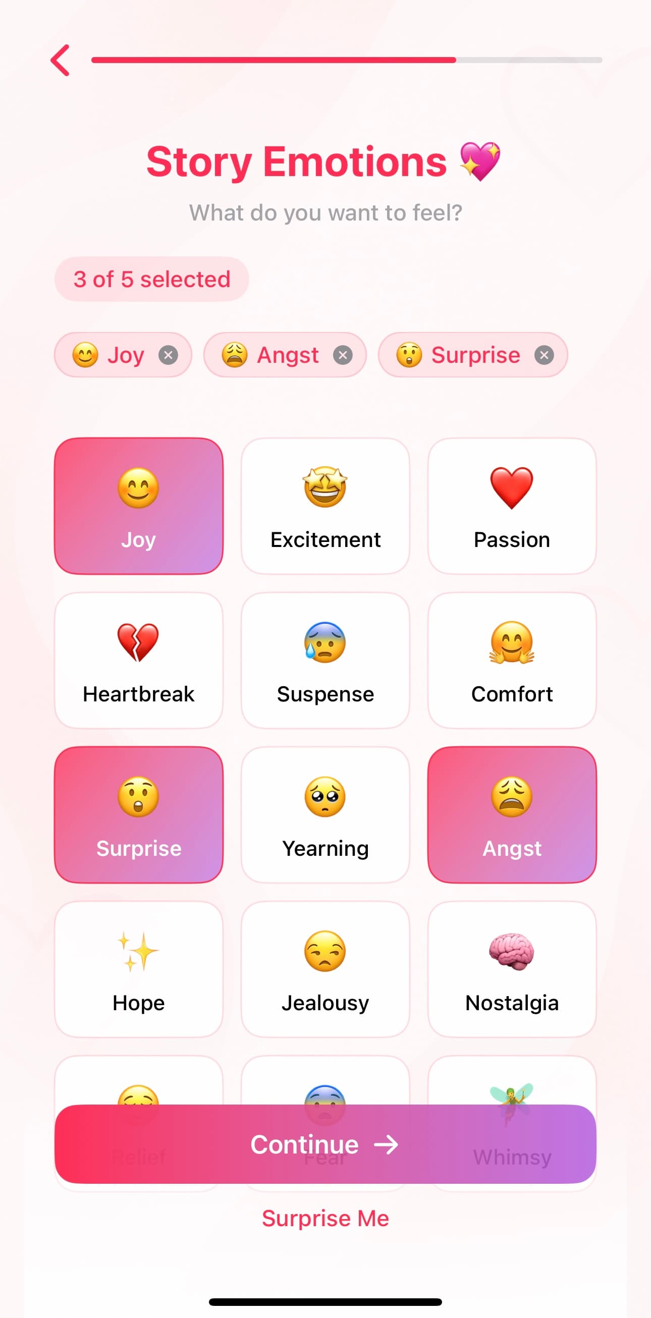 Mobile app screenshot 3 - LoveScript storytelling app