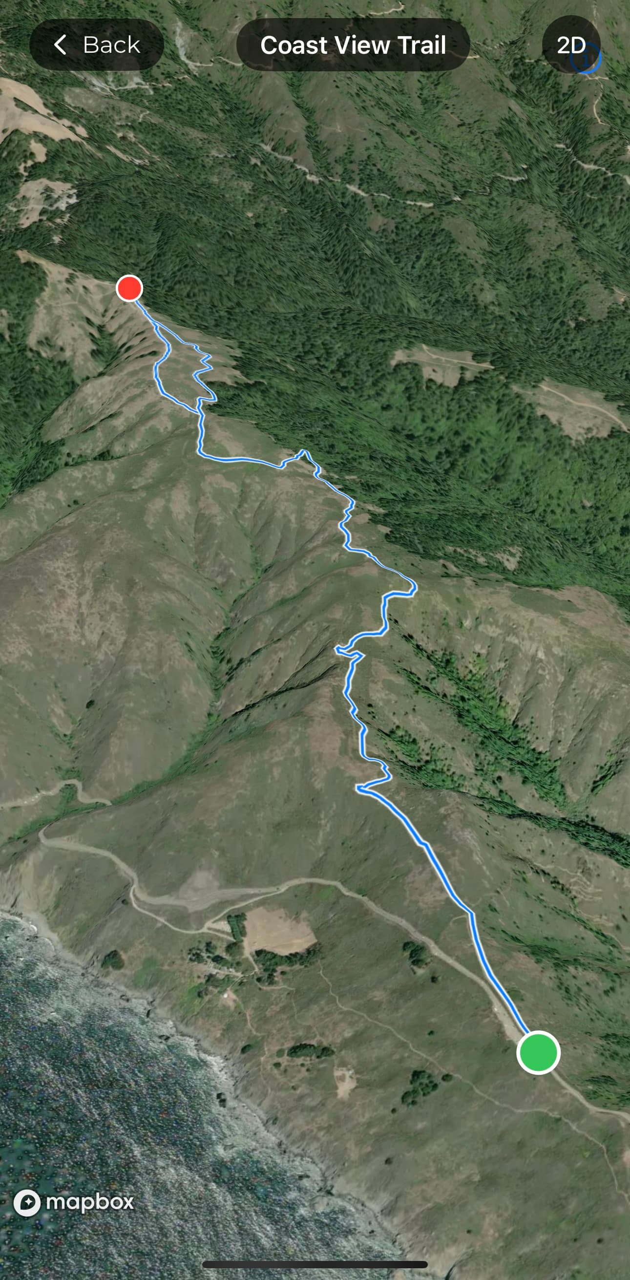 Mobile app screenshot 1 - RidePal trail discovery app